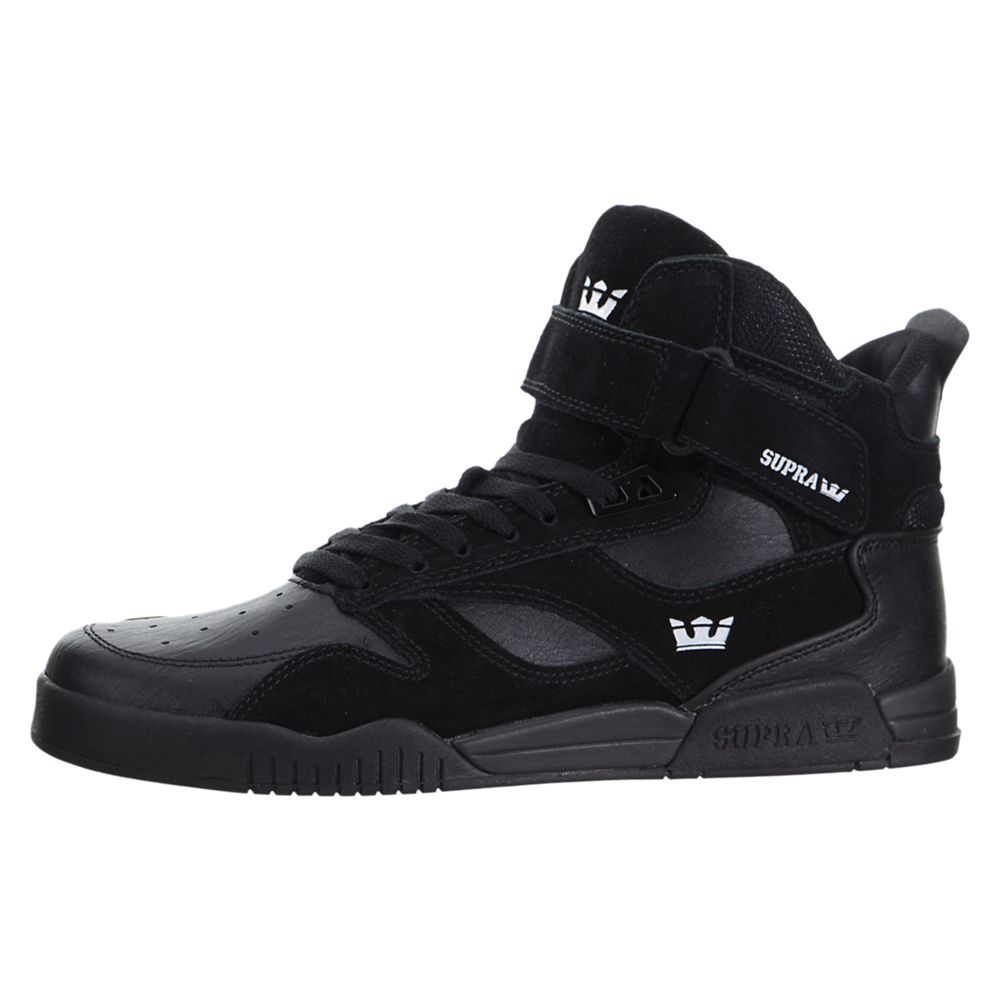 Baskets Montantes Supra Bleeker Noir Black/Black Homme | KIK-40301006